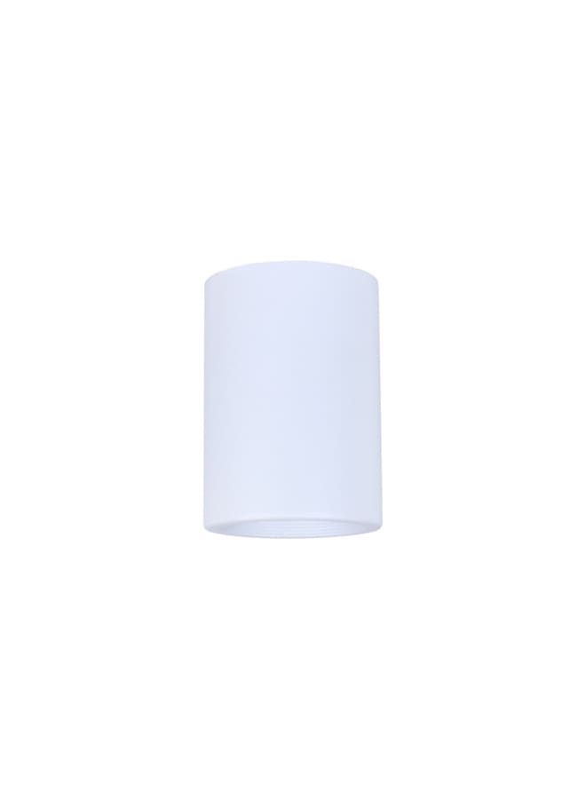 Jana Light Empty Round White Aluminum Cylinder with Stepped Ring, 10 cm – Jana Light - Image 1